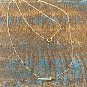 Tiny Bella Gold Bar Necklace