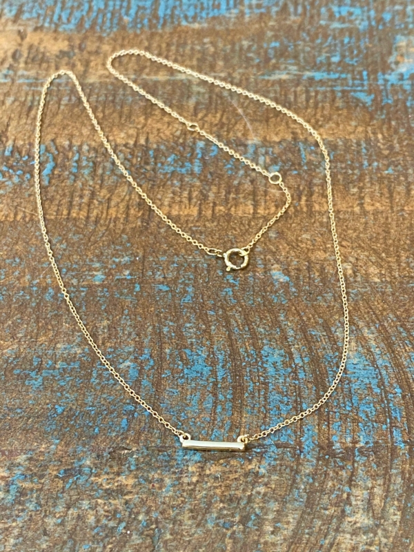 Tiny Bella Gold Bar Necklace