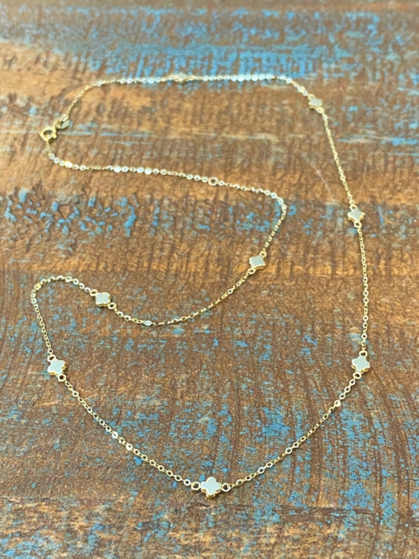 Tiny Bella Gold Clover Necklace